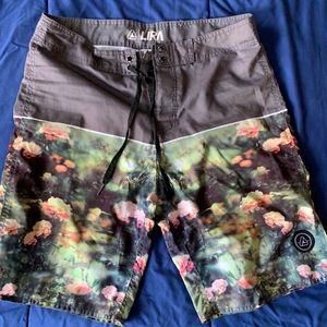 Lira Boardshorts with Impressionist Painting
